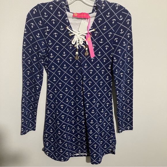 New Margaret Joseph’s Cotton Fleece Nautical coverup, dress, tunic top - Picture 7 of 7
